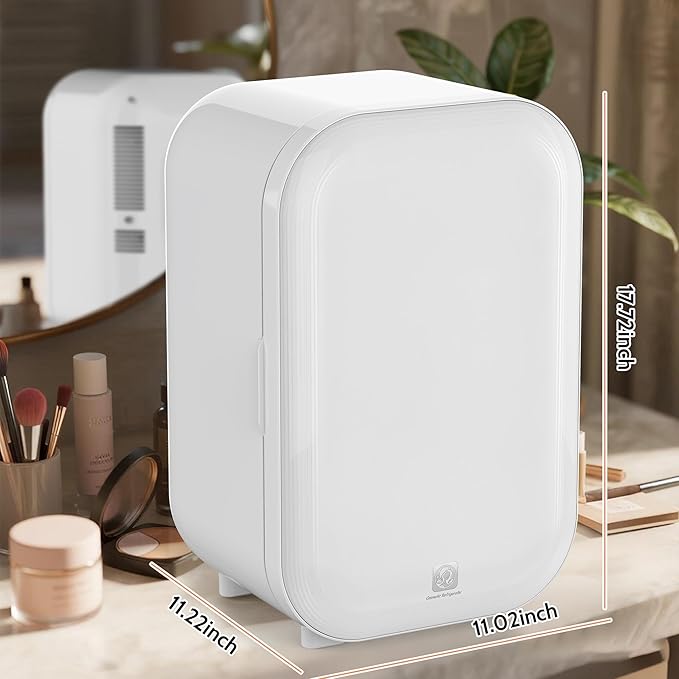 22L Mini Skincare Fridge, Beauty Fridge for Cosmetic Storage, 44°F Intelligent Temperature Control, Personal Small Makeup Refrigerator for Bedroom, Dorm