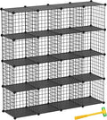 TUMUCUTE Wire Cube Storage Organizer, Metal Storage Shelves Bookshelf, Stackable Modular Closet Organizer for Bedroom Living Room, Office,Storage Shelves（16-Cube，Black）