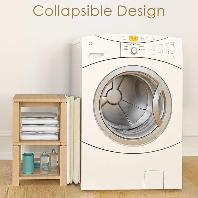 SNIGJAT Extra Large Laundry Hamper, 100 L Tall Laundry Basket with Sturdy Handles, Dirty Clothes Basket for Bedroom, Large Hamper, Sturdy Storage Organizer for Clothes Toys Beige