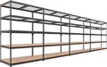 HOMEDANT 5 Tier Storage Shelves Adjustable Laminated Boltless Garage Metal Shelving Unit Heavy Duty Utility Rack Shelf Warehouse Pantry Closet Kitchen (4, (XL Deep) 48.1" W, Black)