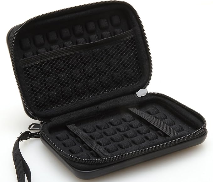KAYOND Anti-Shock Silver Aluminium Carry Travel Protective Storage Case Bag for 2.5" Inch Portable External Hard Drive HDD USB 2.0/3.0 (Black)