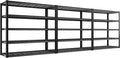 REIBII 48.2''W Garage Shelving Heavy Duty Metal Shelving 3000LBS Storage Shelves Adjustable Metal Shelves Industrial 5 Tier Garage Shelf for Basement Pantry Warehouse Supermarket, 3 Pack