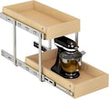 WelFurGeer 2-Tier Pull Out Cabinet Organizer with Soft Close Slides, Pull Out Drawers for Cabinets, Heavy-Duty Slide Out Drawers for Kitchen Cabinets, Under Sink, Pantry & Bathroom