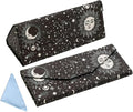 Foldable Glasses Case, Magnetic PU Leahter Sunglasses Case, Cute Hard Shell Folding Eyeglass Cases for Women Kids