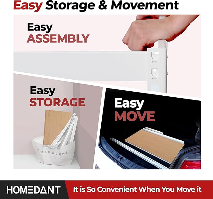HOMEDANT 5 Tier Storage Shelves Adjustable Laminated Boltless Garage Metal Shelving Unit Heavy Duty Utility Rack Shelf Warehouse Pantry Closet Kitchen (3, (L) 48.1" W, White)