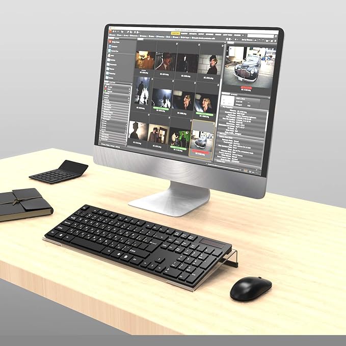 Acrylic Tilted Computer Keyboard Stand for Ergonomic Typing, Keyboard Tray Holder with Silicone Non-Slip Case, Clear