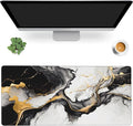 Gaming Mouse Mat Luxury Gold Abstract Fluid Art Large Mouse Pad Extended Mouse Pad Desk Mat Non-Slip Rubber Base Mice Pad Desk Pad for Office Game Home 35.4x15.75 in