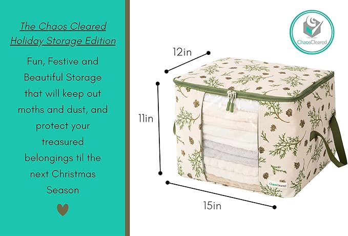 Canvas Storage Bags 2 Pack (Mistletoe Bag 2 Pack)