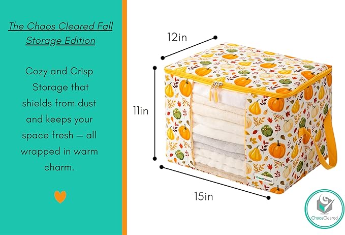 Canvas Storage Bags 2 Pack (Pumpkin Bright Yellow Bag 2 Pack)