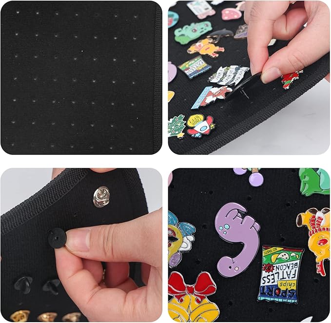 Enamel Pin Display Pages Pin Carrying Case, Pins Collection Storage Organizer Case, Travel Brooch Pin Display Bag (Pins Not Included)