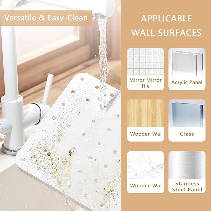 20x13x4.7-Inch Inside Cabinet Door Organizer,Adhesive Shelf,No Drilling Cabinet Door Storage,Organizer Caddy for Kitchen,Bathroom Cabinets,Space Saving Hold,Style1