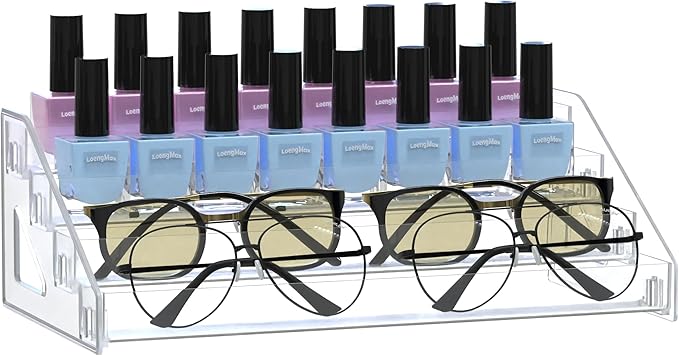 Sunglasses Organizer - Clear Eyeglasses Display - Eyeglasses Storage - Essential Oils Holder(4 Layer)