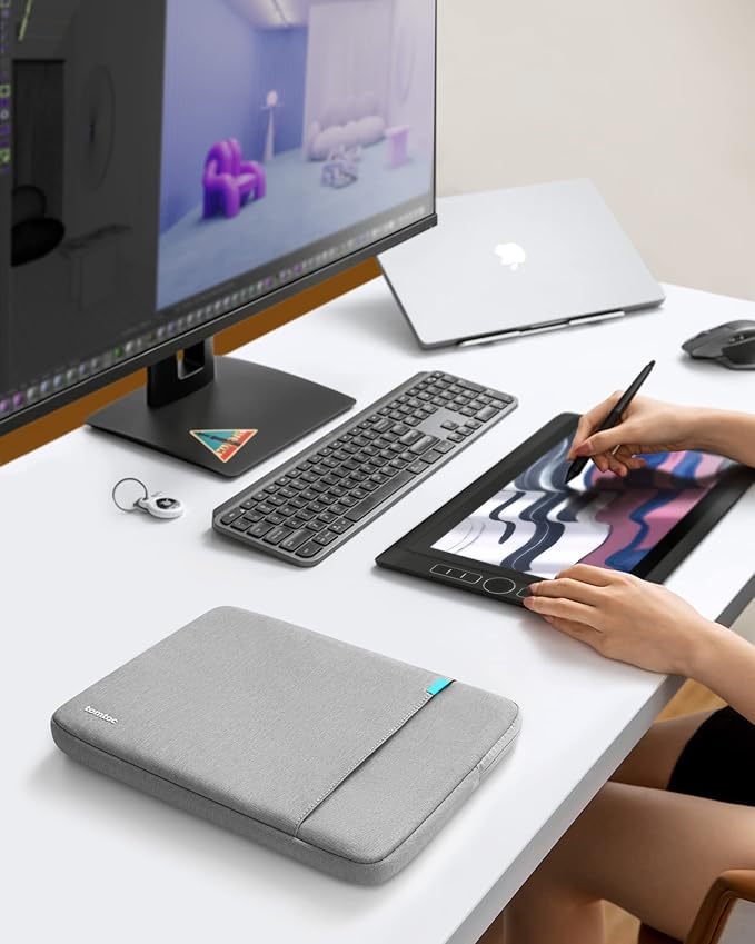 tomtoc 360° Protective Laptop Sleeve for 13-inch New MacBook Air M4/A3240 2025, M3/A3113, M2/A2681 M1/A2337 A2179 A1932, 13-inch MacBook Pro M2/A2686 M1/A2338, Water-Resistant Computer Case Bag