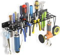 WallMount Tool Storage Rack, 17'' Metal Screwdriver Holder Organizer, Plier organizer, Equipped Suspension Holes for Pneumatic Tools