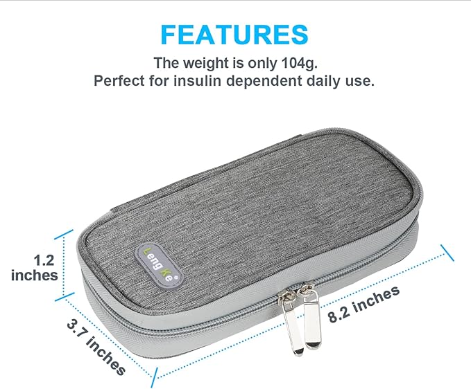 YOUSHARES Insulin Cooler Travel Case - TSA Approved for Ozempic, Mounjaro Injection Pen, Diabetic Medication Cooling Bag for Zepbound, Refrigerated Diabetes Storage Kit with 2 Ice Pack
