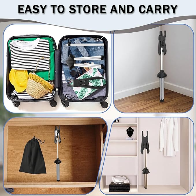 Garment Steamer Stand Rack for Clothes With Stand, Folding Garment Steamer Iron Stand With Ironing Gloves,Ideal for Travel and Home Ironing
