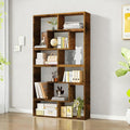 Expandable Bookcase with Adjustable Width,Wooden Room Divider Bookshelf,Standing Display Storage Organizer for Living Room,Study Room or Home Office