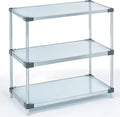Omega 3-Tier Solid Galvanized Shelves, 18" Deep x 36" Wide x 34" HighHeavy Duty Storage Rack, Shelving Unit, NSF Certified, Ideal for Kitchen Garage Office Restaurant Warehouse 800-lb Capacity