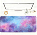 Galaxy Mouse Pad Large, Extended Gaming Desk Mat – 335.43 x 15.75 in – Watercolor Nebula Starry Sky Design, Stitched Edges, Non-Slip Base, Keyboard and Mouse Pad for Office & Home