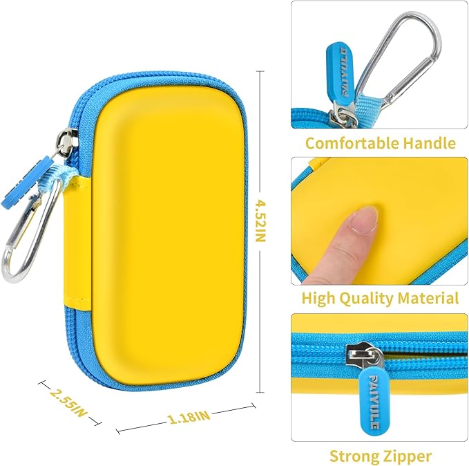 Hard Case Compatible for SanDisk 500GB/250GB/1TB/2TB Extreme Portable SSD - SDSSDE60-500G-G25 (Yellow)