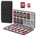 QuoLumPIA 24 Switch Game Card Case for Nintendo Switch 2/OLED/Lite - Holds 24 Cartridges & 40 SD Cards, Compact Storage, Portable Travel Essential, Gift, Hard Shell, Silicone Lining, Magnetic closure