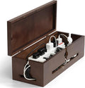 Solid Wood Cable Management Box - Large Power Strip Cover for Home & Office