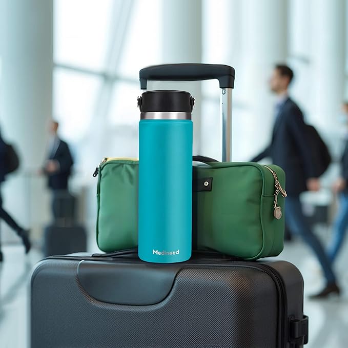 Insulin Cooler Travel Case Tsa Approved, 3-5 Pens Medicine Travel Cooler Temp Display, Diabetes Case with Reusable Ice Pack, Refrigerated Medication Organizer for Diabetic Supplies (Teal Green)