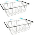 Orgneas Expandable Chest Freezer Basket, Stainless Steel Hanging Deep Freezer Organizer Bins Adjustable Handles (16.5" ~ 20") Wire Basket Storage Rack, Fits 5 Cu.FT and 7 Cu.Ft Chest Freezer