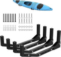 WALMANN Wall Mount Kayak Storage Rack, Kayak Hooks for Garage Wall Hangers for Kayak, Surfboard, Skiis, Snowboard, Paddle Board