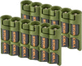 Storacell Slimline AAA-6 Battery Storage Caddy and Dispenser (Pack of 2), Military Green, Holds 6 AAA Batteries, (Not Included), Durable & Compact Design, The Original Battery Caddy, Made in USA