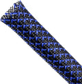 Braided Cable Sleeving, PET Expandable Braided Cable Sleeve, Flexible Mesh Sleeving Cord Management for Audio Video and Other Home Device, Cord Protector from Pets (Black Blue-2, 1/2")