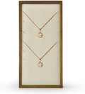 Oirlv Solid Wood Necklace Display Tray Jewelry Showcase Organizer (Creamy-white)