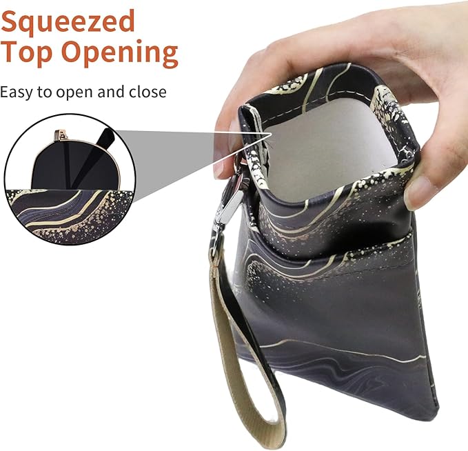 Double Eyeglass Case Soft Dual Glasses Case for Women Men Travel Squeeze Top Sunglasses Cases Eyeglasses Pouch