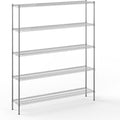 14" Deep x 72" Wide x 86" Height Wire Shelving Kit | 5-Tier | NSF Commercial Storage Rack Unit