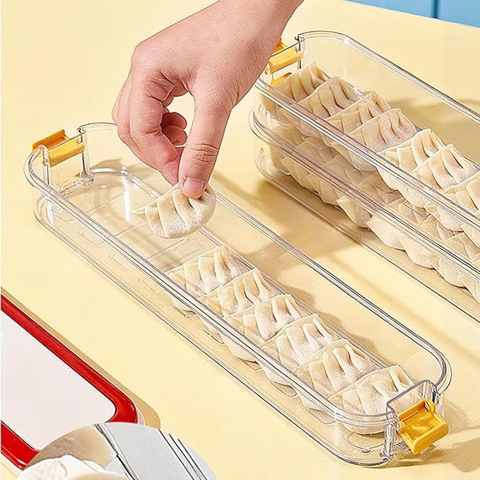 Multiple Tiered Freezer Storage Container With Clear Lids, Secure Stacking Systems, Clear Fridge Storage Container Perfect For Compact Refrigerators
