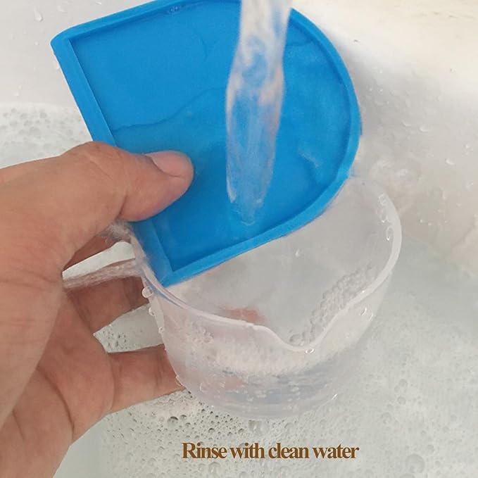 Laundry Detergent Station 2 Pack - Drip Catcher/Cup Holder Fits Most Bottles, No Leaks (3.5" x 3.5" x 5.9", White)