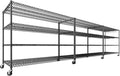 PrimeZone 60" W x 24" D x 76" H Heavy Duty Wire Storage Shelves with Wheels, 4 Tier Adjustable NSF Certified Garage Shelving Unit, Rolling Metal Organizer Shelf Rack for Warehouse, Pantry, 3 Packs