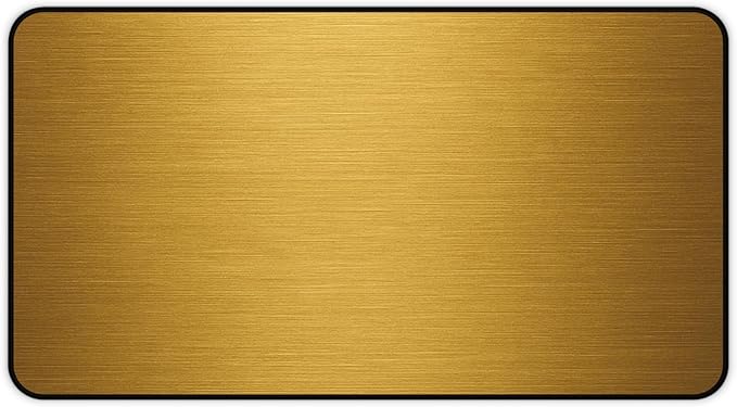 Brushed Metal Texture Desk Mat - Extended Mouse Pad & Desk Pad, Neoprene Surface, Non-Slip Rubber Base, Stitched Edges, Desk Protector for Keyboard & Mouse (Gold, 12x22)