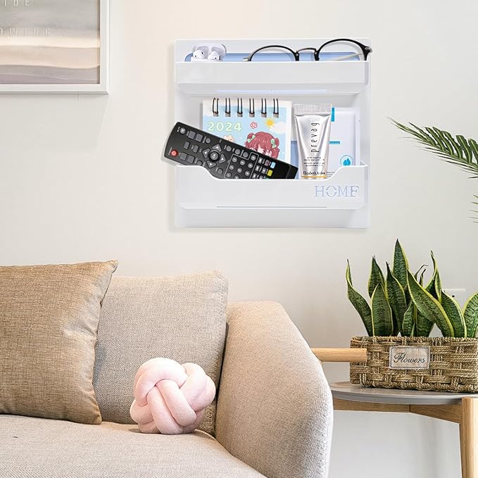 Floating Shelves for Bedside Shelf Accessories Organizer, Wall Mount Self Stick On, Cute Room Decor Aesthetic, Girls Room Decor, Cool Stuff For Bedroom Storage And Organization, Bedside Wall Organizer