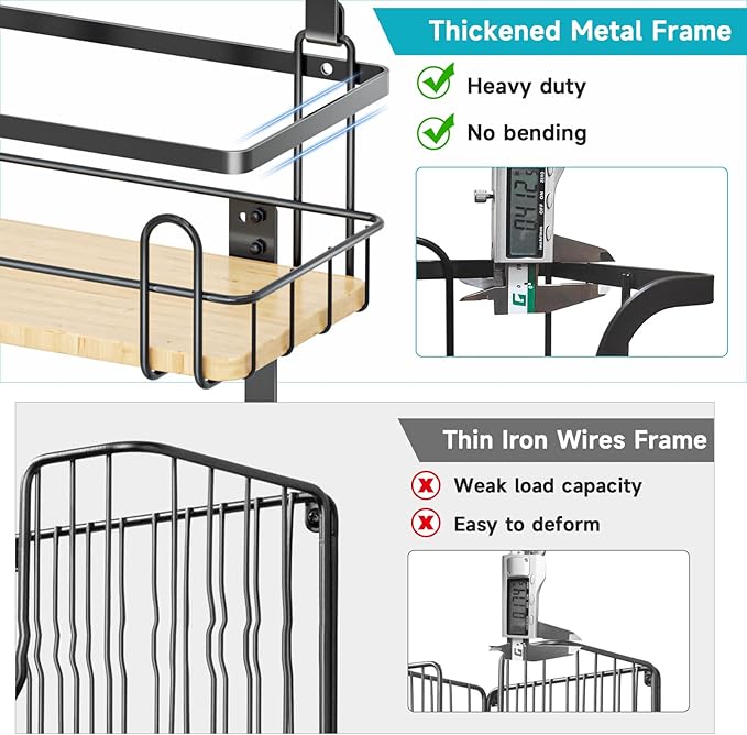 Ironing Board Holder Wall Mount, Over The Door Ironing Board Hanger with Storage Basket, Iron Holder for Hotel Rooms, Home Laundry Rooms, Utility Rooms, Closets (Black)