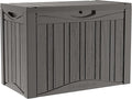 45 Gallon Deck Box, Resin Outdoor Indoor Waterproof Storage Box, Lockable Storage Box With Handle for Patio Furniture - Garden Tools - Swimming Pool Tools UV-Resistant, Grey