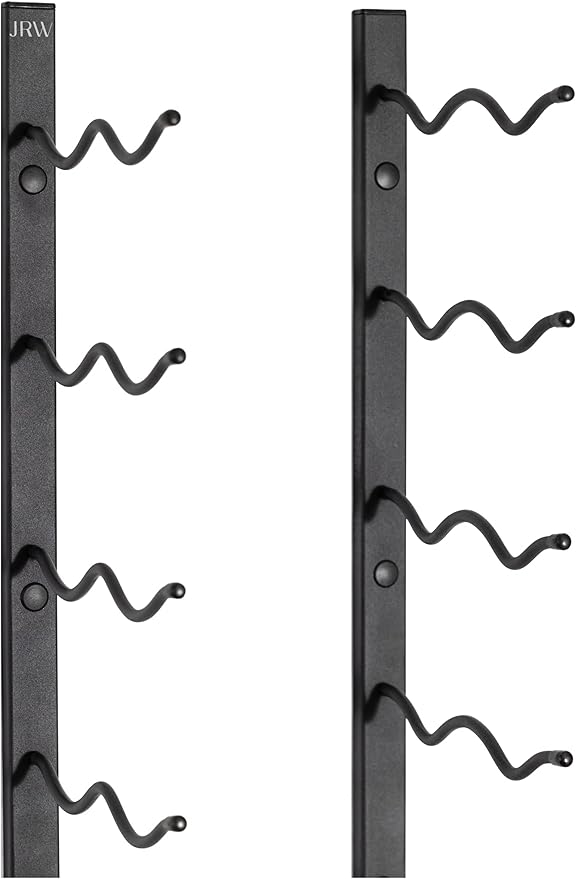 Jagged Ridge Wine Rooms - Premium Wall Mounted Metal Wine Rack - 24 Wine Bottles Holder - Modern Wine Rack, Matte Black - Space Saving for Home, Kitchen, Bar - Designed in Canada by Wine Enthusiasts