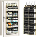 Aokeyee Over the Door Storage Organizer - 5 Tiers Behind Door Storage with 10 Compartments & 10 Mesh Pockets, 80lb Capacity Door Hanging Organizer for Closet, Bedroom, Bathroom, Pantry, Nursery, Toys
