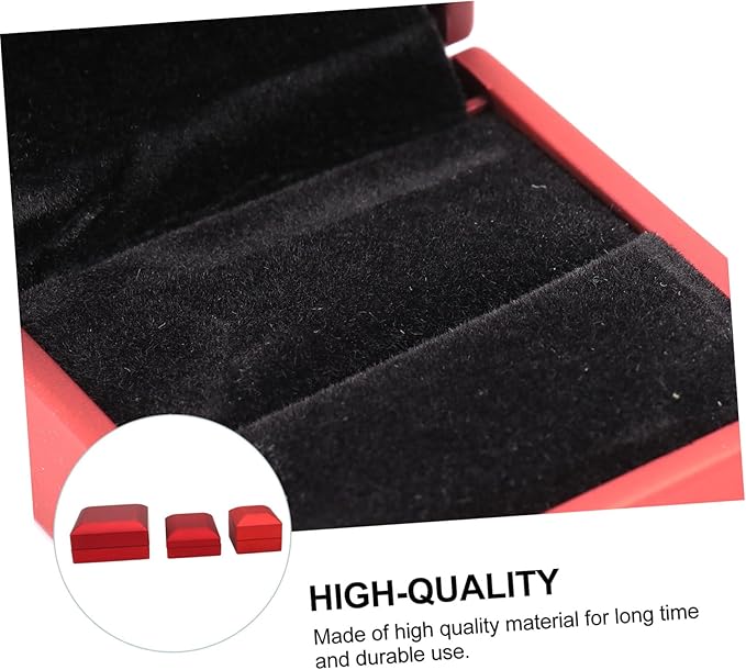 BESPORTBLE 3pcs LED Lighted Jewelry Storage Box with Ring Pendant Bracelet Cases Elegant Design with Dazzling LED Light for Engagement Wedding Display and Small Accessories