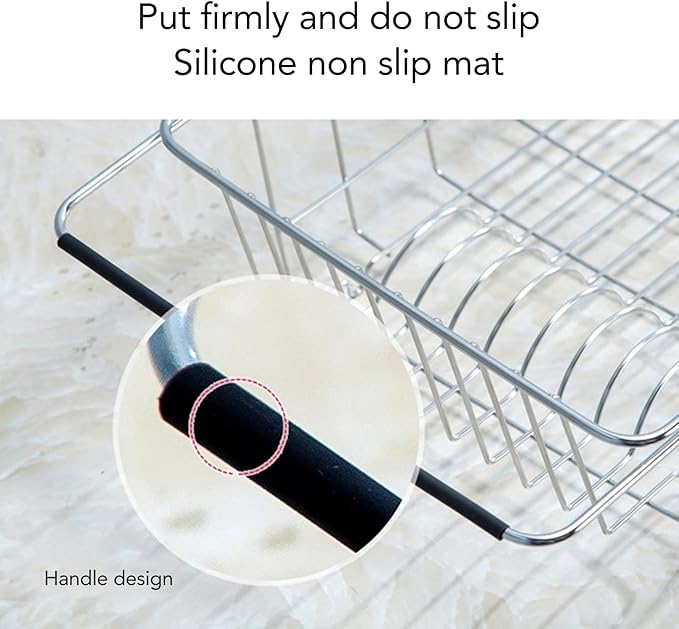 Tyenaza Freezer Organizer Bin Stainless Steel Expandable 20KG Load Bearing Freezer Storage Basket Flat Bottom