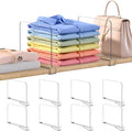 OKPOW Shelf Dividers for Closet Organization: 8" Tall X 12" Deep, Acrylic Clear Sturdy Separators for Clothes Purse, Adjustable, Removable, Easy to Install, Storage for Wood Cabinet Housewife, 8 Pack