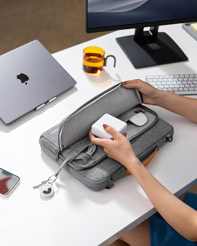 tomtoc 360 Protective Laptop Shoulder Bag for 14-inch MacBook Pro M5/M4/M3/M2/M1 Pro/Max A3434 A3112 A3401 2025-2021, Water-Resistant Carrying Case for 13.5-14.4 Inch Microsoft Surface Laptop 7/6/5