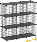 TUMUCUTE Wire Cube Storage Organizer, 9-Cube Metal Storage Shelves Bookshelf, Stackable Modular Closet Organizer for Bedroom Living Room, Office, Storage Shelves