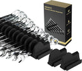 24pcs Modular Wrench Organizers for Tool Drawers - Wrench Rack with Metric&SAE Labels,Tool Storage Holder.Gift for father, brother&boyfriend (Black without magnet)