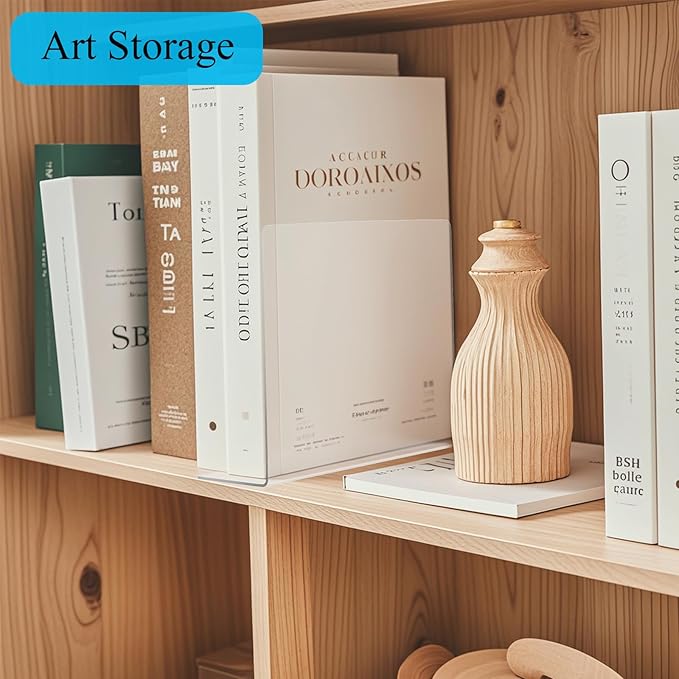 Shelf Dividers for Closet Organization: 10" Tall x 12" Deep Acrylic Closet Shelf Dividers for Clothes Sweater Purse - Free Standing Clear Separators for Shelves